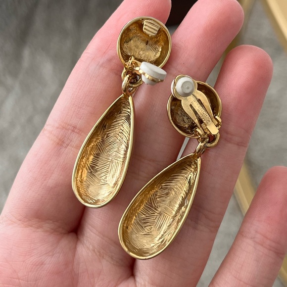 Givenchy Gold Teardrop Earrings - Picture 7 of 7